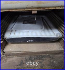 Antique 1920s Cast Iron Enamel Gas Cooking Stove Freestanding White Beige