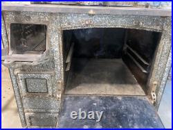 Antique 1920s or 1930s Home Comfort Wood Cook Stove Wrought Iron