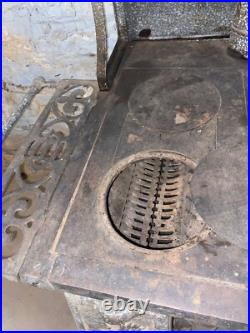 Antique 1920s or 1930s Home Comfort Wood Cook Stove Wrought Iron