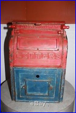Antique 1924 Cast Iron U. S. Mail Box Danville Stove MFG Letters Post Office