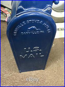 Antique 1930 Cast Iron U. S. Mail Box Danville Stove MFG Letters Post Office