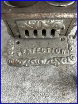 Antique 19th C. PERFECTION Salesman's Sample Cast Iron Stove with Accessories