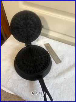 Antique #7 #8 Cast Iron Flip Waffle Maker