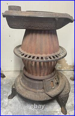 Antique ACME 1876 Cast Iron Wood Stove # 11 Black Vintage
