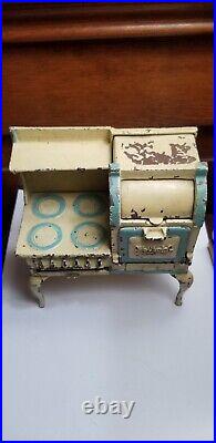 Antique ARCADE cast Iron HOTPOINT electric Stove dollhouse Miniature Toy