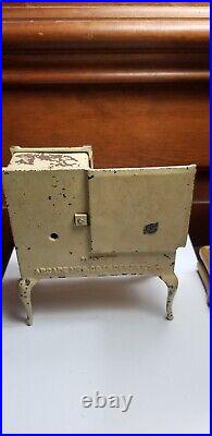 Antique ARCADE cast Iron HOTPOINT electric Stove dollhouse Miniature Toy