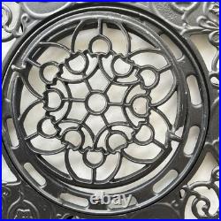 Antique Adams Co. 3-Pc. Cast Iron Stove Pipe Floor Register Grate Dubuque, Iowa