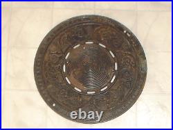 Antique Adams Co. Dubuque, Iowa 3-Pc. Cast Iron Stove Pipe Floor Register Grate