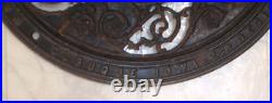 Antique Adams Co. Dubuque, Iowa 3-Pc. Cast Iron Stove Pipe Floor Register Grate