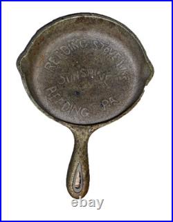 Antique Advertising Promo Cast Iron Skillet Reading Stove Sunshine Ballentine PA