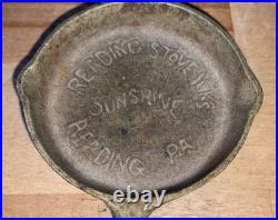 Antique Advertising Promo Cast Iron Skillet Reading Stove Sunshine Ballentine PA
