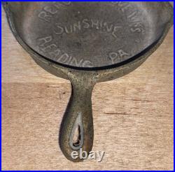 Antique Advertising Promo Cast Iron Skillet Reading Stove Sunshine Ballentine PA