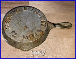 Antique Advertising Promo Cast Iron Skillet Reading Stove Sunshine Ballentine PA