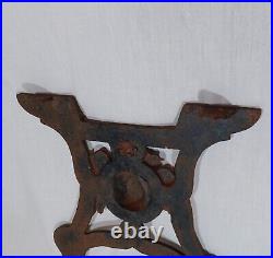 Antique American Eagle Cast Iron Stove Or Table Bench Bases, Federal, Salvaged