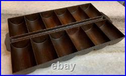 Antique BARSTOW STOVE Co Providence RI Cast Iron French Roll Gem Corn Muffin Pan