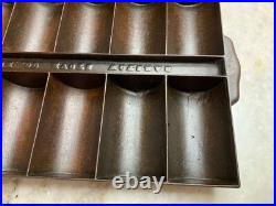 Antique BARSTOW STOVE Co Providence RI Cast Iron French Roll Gem Corn Muffin Pan