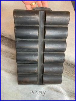 Antique BARSTOW STOVE Co Providence RI Cast Iron French Roll Gem Corn Muffin Pan