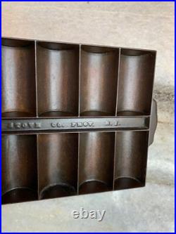 Antique BARSTOW STOVE Co Providence RI Cast Iron French Roll Gem Corn Muffin Pan