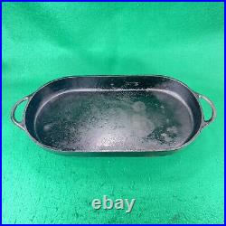 Antique BSR/Birmingham Stove Range 3052D Cast Iron Oval Shallow Fish Fryer EUC