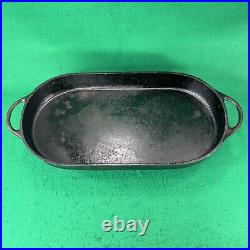 Antique BSR/Birmingham Stove Range 3052D Cast Iron Oval Shallow Fish Fryer EUC