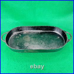 Antique BSR/Birmingham Stove Range 3052D Cast Iron Oval Shallow Fish Fryer EUC