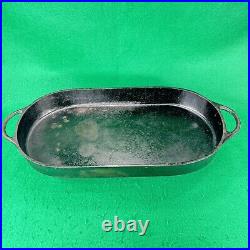Antique BSR/Birmingham Stove Range 3052D Cast Iron Oval Shallow Fish Fryer EUC