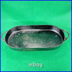 Antique BSR/Birmingham Stove Range 3052D Cast Iron Oval Shallow Fish Fryer EUC