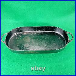 Antique BSR/Birmingham Stove Range 3052D Cast Iron Oval Shallow Fish Fryer EUC