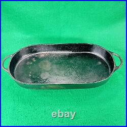 Antique BSR/Birmingham Stove Range 3052D Cast Iron Oval Shallow Fish Fryer EUC