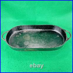 Antique BSR/Birmingham Stove Range 3052D Cast Iron Oval Shallow Fish Fryer EUC
