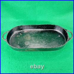 Antique BSR/Birmingham Stove Range 3052D Cast Iron Oval Shallow Fish Fryer EUC