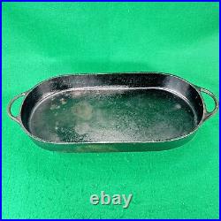 Antique BSR/Birmingham Stove Range 3052D Cast Iron Oval Shallow Fish Fryer EUC