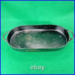 Antique BSR/Birmingham Stove Range 3052D Cast Iron Oval Shallow Fish Fryer EUC