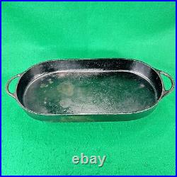 Antique BSR/Birmingham Stove Range 3052D Cast Iron Oval Shallow Fish Fryer EUC