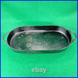 Antique BSR/Birmingham Stove Range 3052D Cast Iron Oval Shallow Fish Fryer EUC