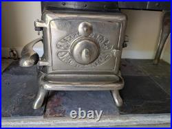 Antique Belanger Cast Iron Stove with Floral Tile Backsplash Circa 1910
