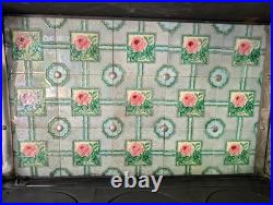 Antique Belanger Cast Iron Stove with Floral Tile Backsplash Circa 1910