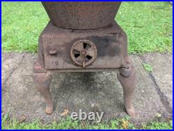 Antique CAST IRON WOOD-BURNING STOVE