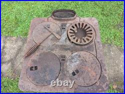 Antique CAST IRON WOOD-BURNING STOVE