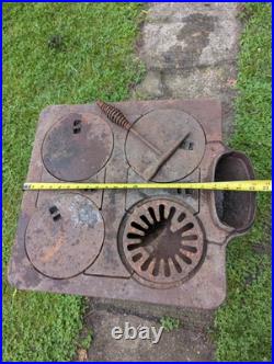 Antique CAST IRON WOOD-BURNING STOVE