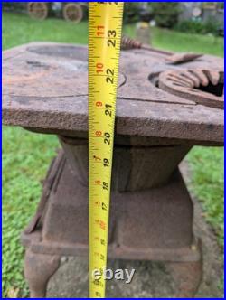 Antique CAST IRON WOOD-BURNING STOVE