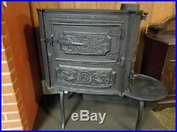 Antique CAST IRON WOOD STOVE with Oven NORTH LEBANON PA FOUNDRY 1800s NO SHIPPIN