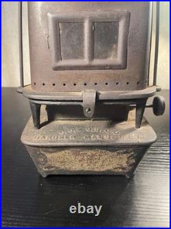 Antique C. O. & G. S. Co Kerosene Sad Iron Heater Gardner Mass USA Cast Iron Stove