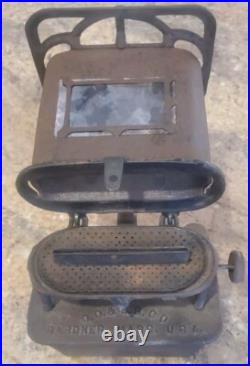 Antique C. O. & G. S. Co Kerosene Sad Iron Heater Gardner Mass USA Cast Iron Stove