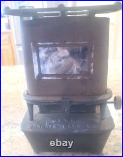 Antique C. O. & G. S. Co Kerosene Sad Iron Heater Gardner Mass USA Cast Iron Stove