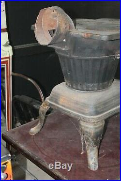 Antique Cast Iron 1890-1900's Small Wood Coal Cook Stove REX 84-A 24