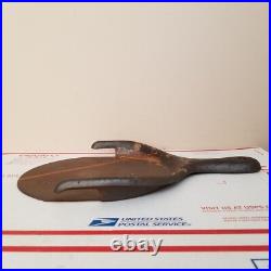 Antique Cast Iron Ash Pan Tray Shovel Wood Stove Bucket Pie Lifter GLO 17 VTG