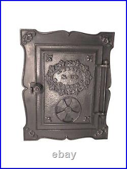 Antique Cast Iron Chimney Cleanout Dutch Oven Door B. Ellis, S Carver