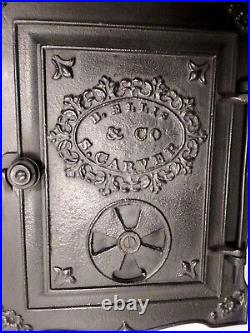 Antique Cast Iron Chimney Cleanout Dutch Oven Door B. Ellis, S Carver