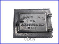 Antique Cast Iron Clean Out Door Nice Condition Hussey Hdwe Co. Augusta Me
